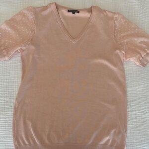 Adrianna Papell Blush V-Neck Sweater